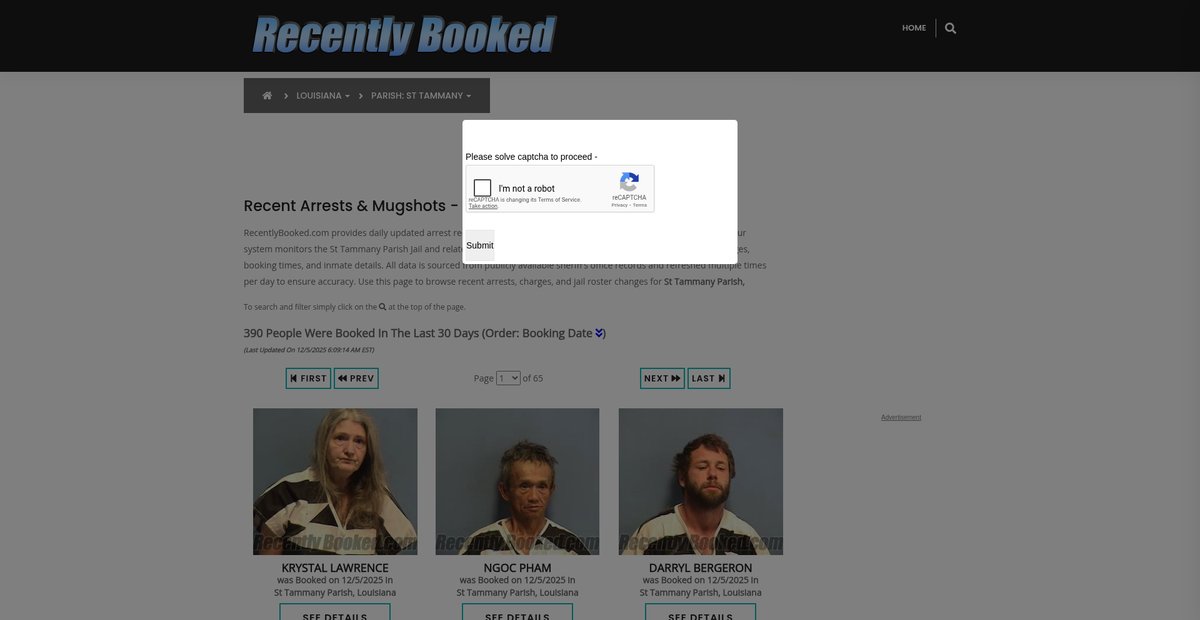 Preview of recentlybooked.com