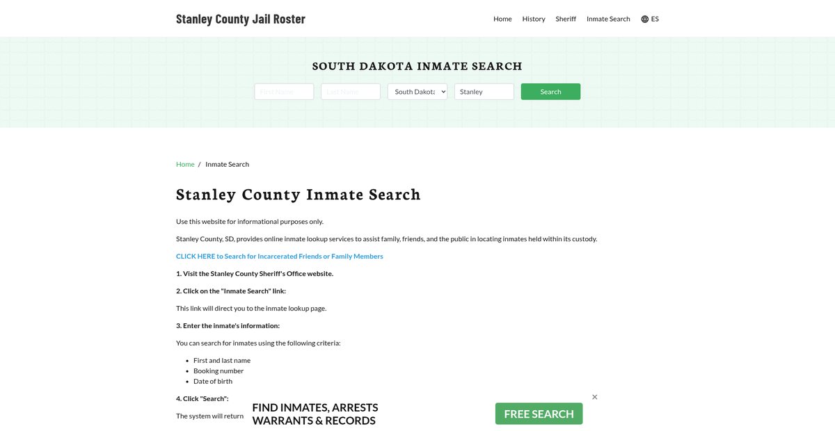 Preview of stanleycountyjail.org