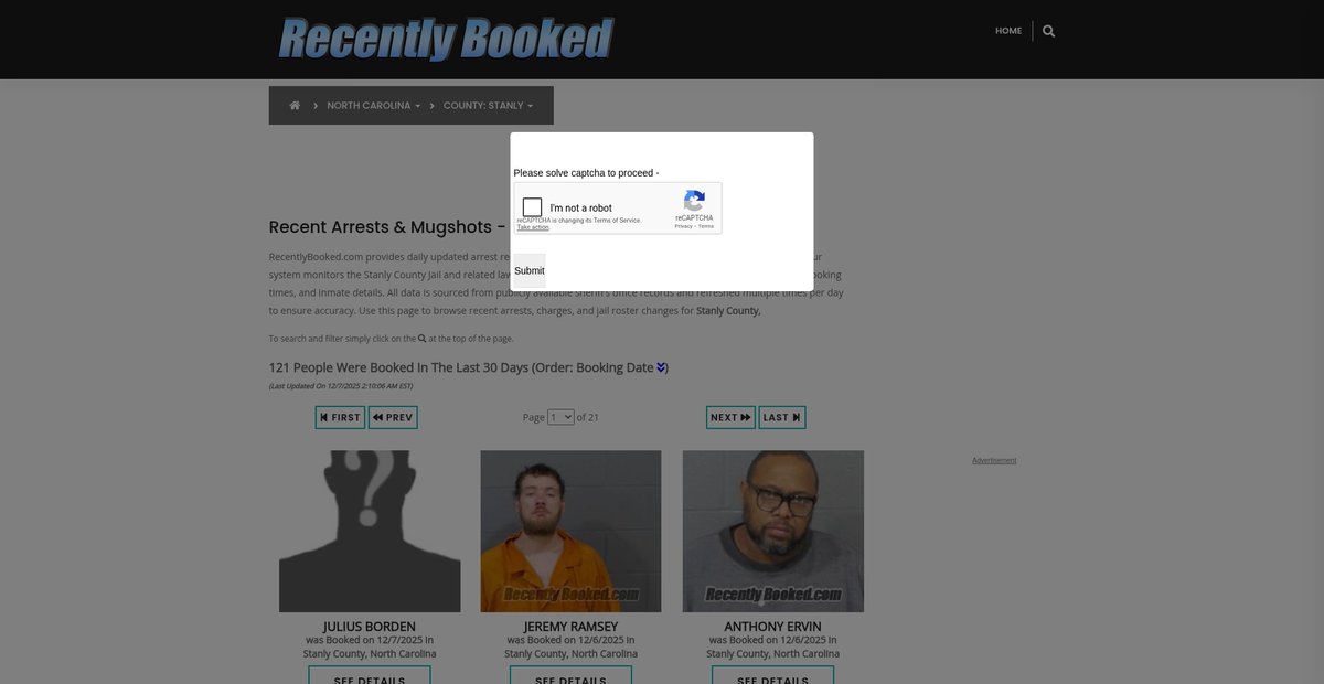 Preview of recentlybooked.com