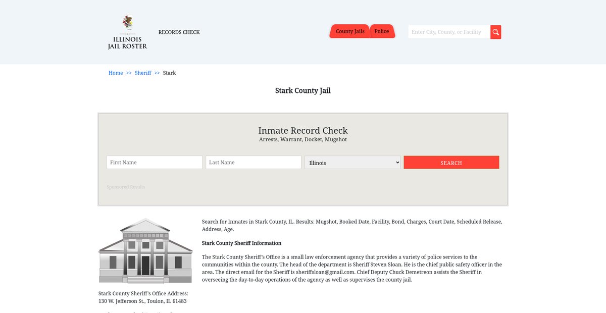 Preview of illinoisjailroster.com