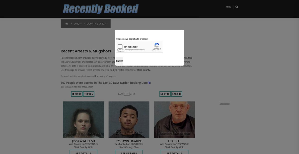 Preview of recentlybooked.com