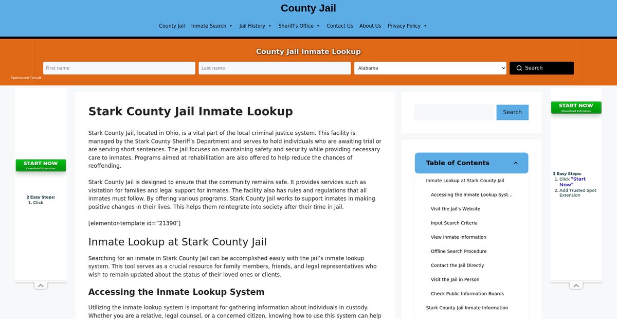 Preview of stark.countyjail.org