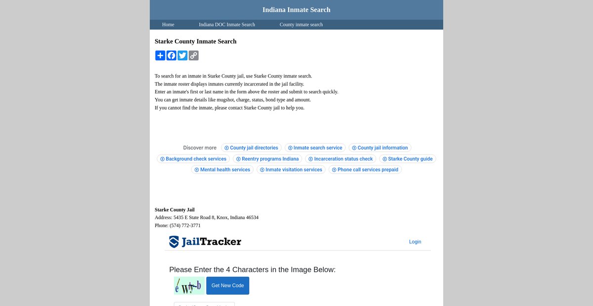 Preview of inmatesearchindiana.org