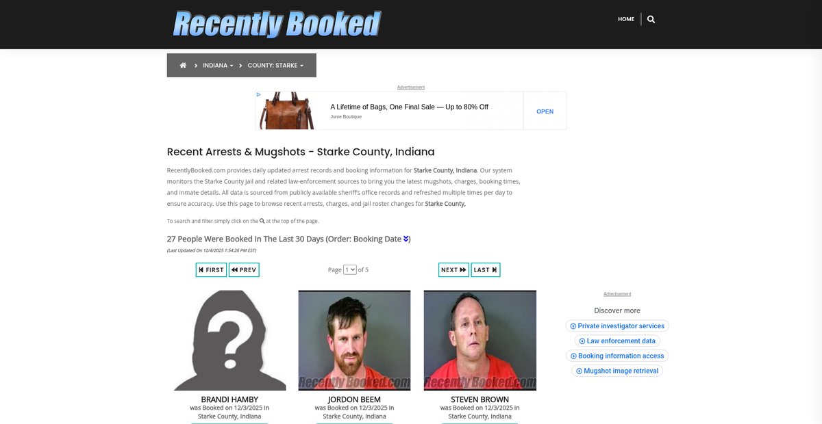 Preview of recentlybooked.com