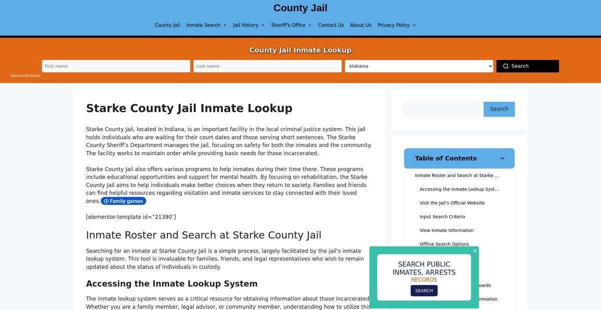 Preview of starke.countyjail.org