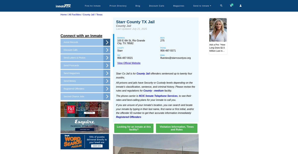 Preview of inmateaid.com