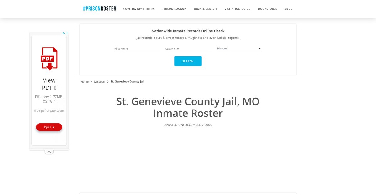 Preview of prisonroster.com