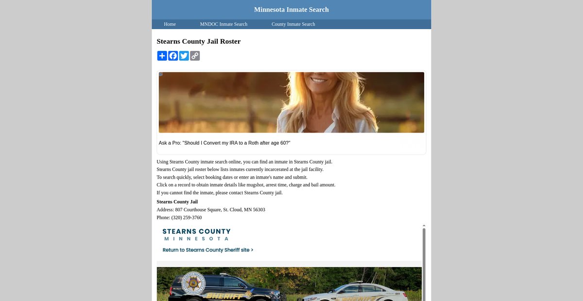 Preview of inmatesearchminnesota.org