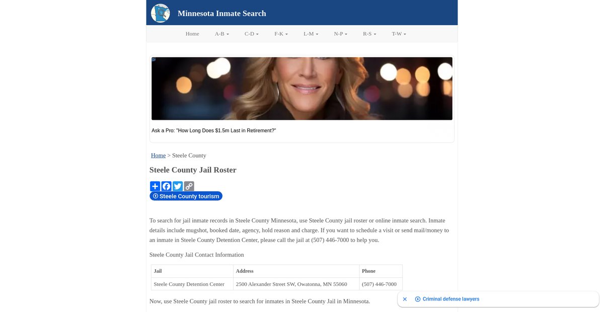Preview of inmatesearchmn.org