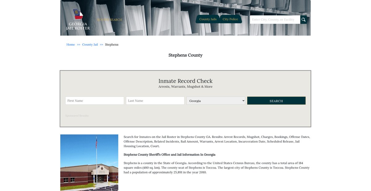 Preview of georgiajailroster.com