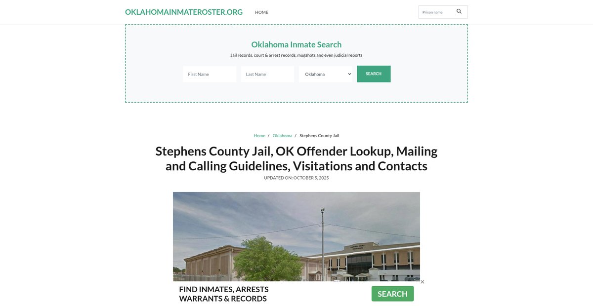 Preview of oklahomainmateroster.org