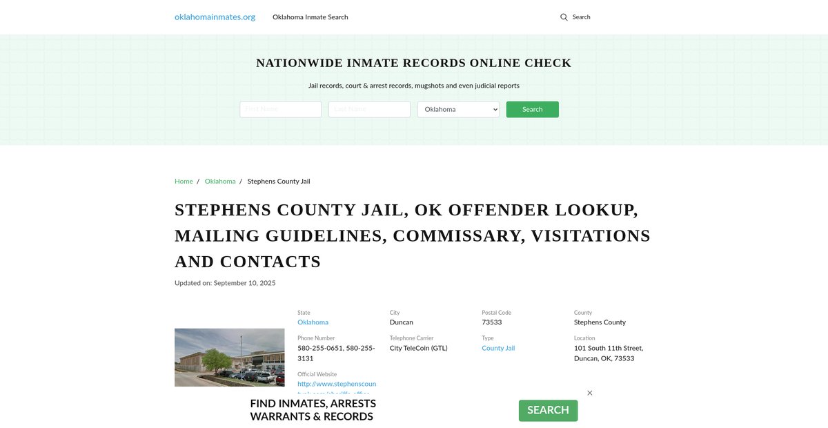 Preview of oklahomainmates.org