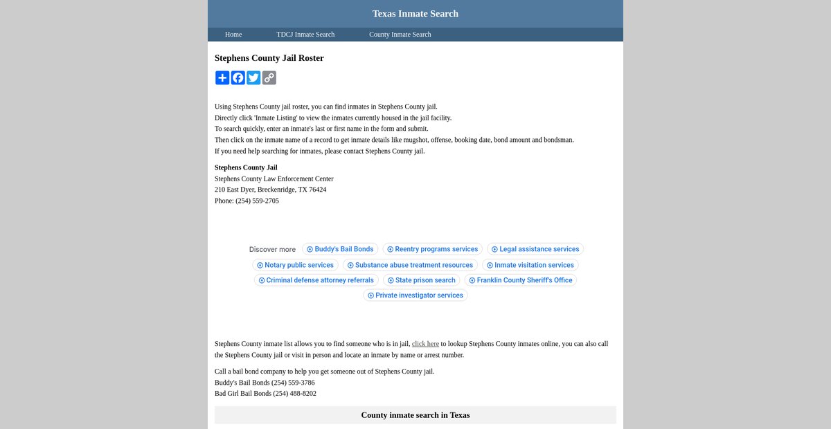 Preview of inmatesearchtexas.org