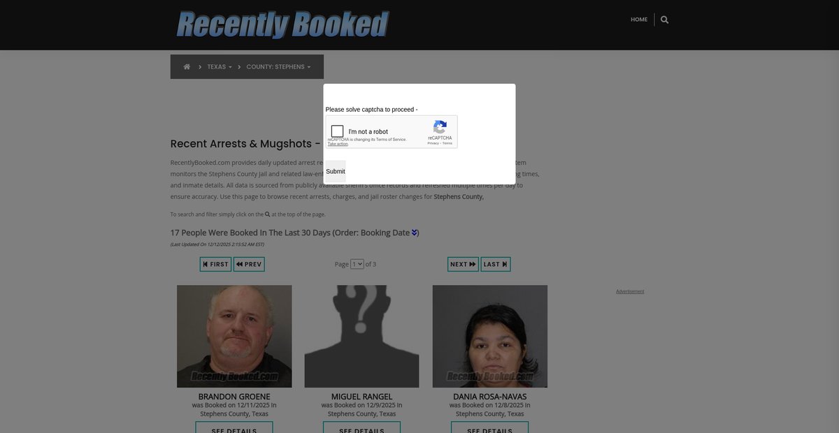 Preview of recentlybooked.com