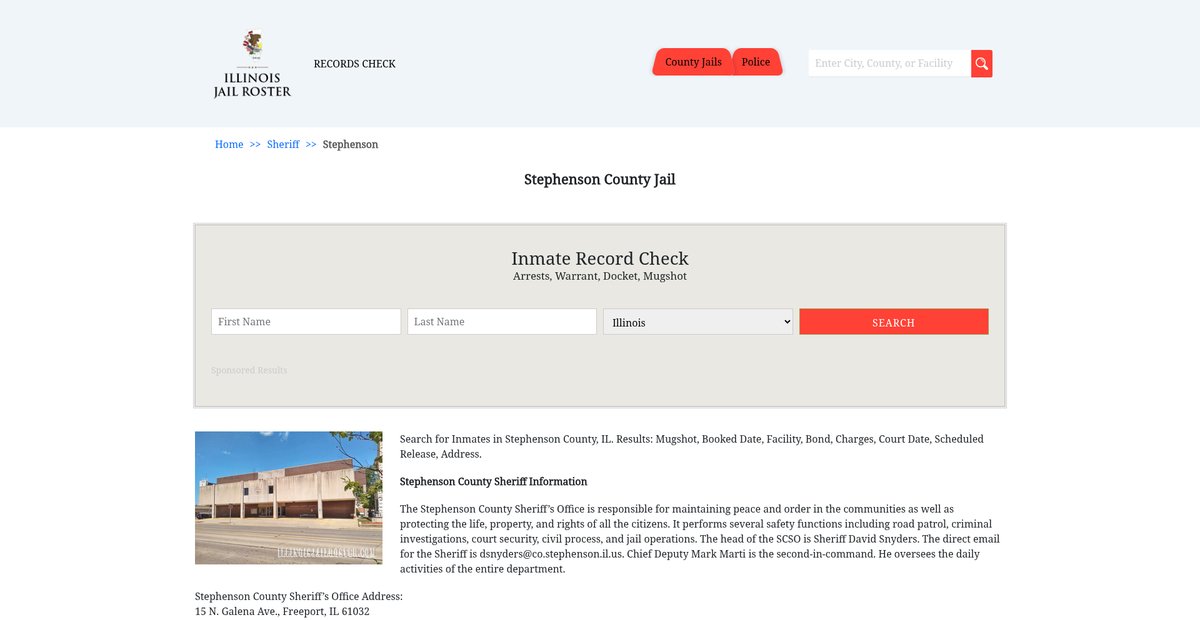 Preview of illinoisjailroster.com