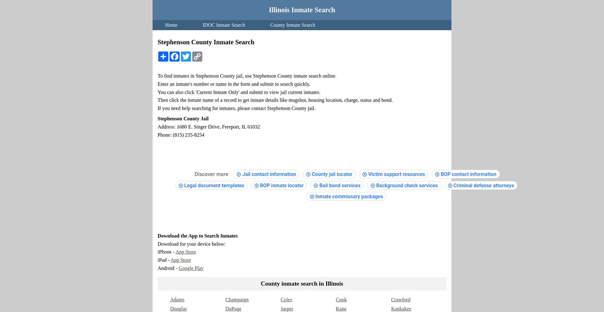 Preview of inmatesearchillinois.org