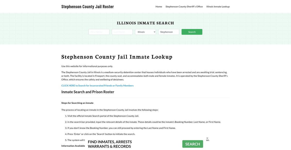 Preview of stephensoncountyjailil.org