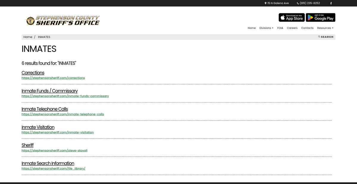 Preview of stephensonsheriff.com