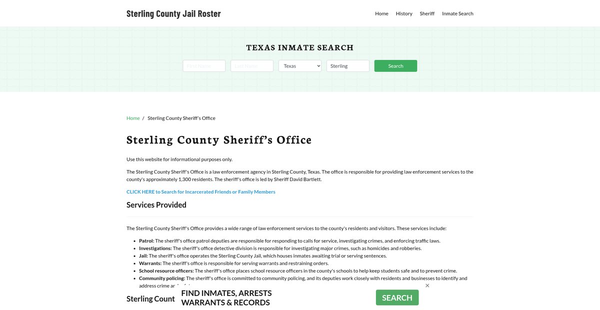 Preview of sterlingcountyjail.org