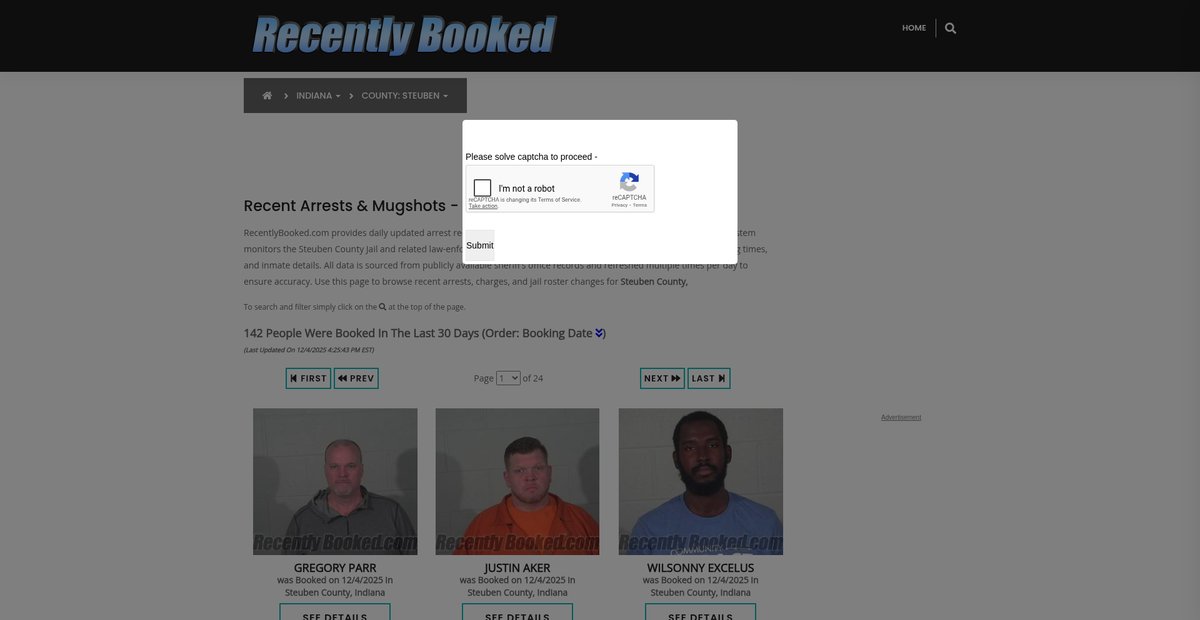 Preview of recentlybooked.com