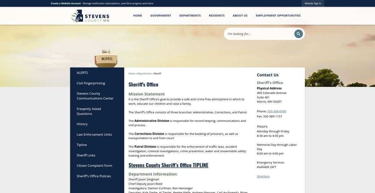 Preview of co.stevens.mn.us