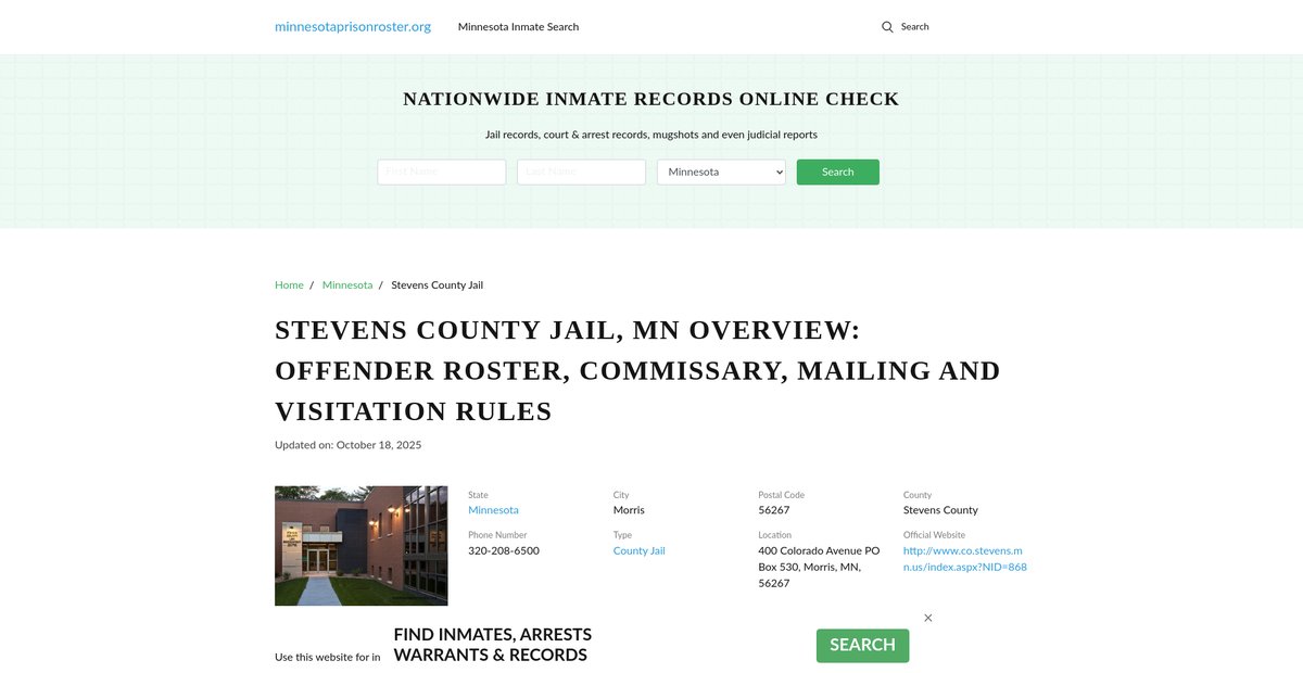 Preview of minnesotaprisonroster.org