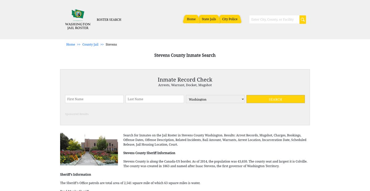 Preview of washingtonjailroster.com