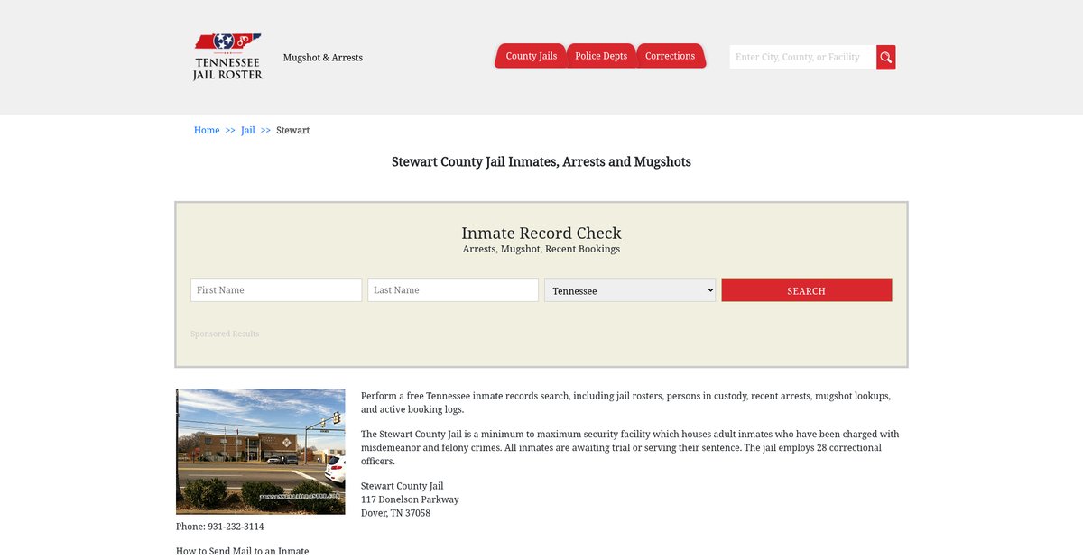 Preview of tennesseejailroster.com