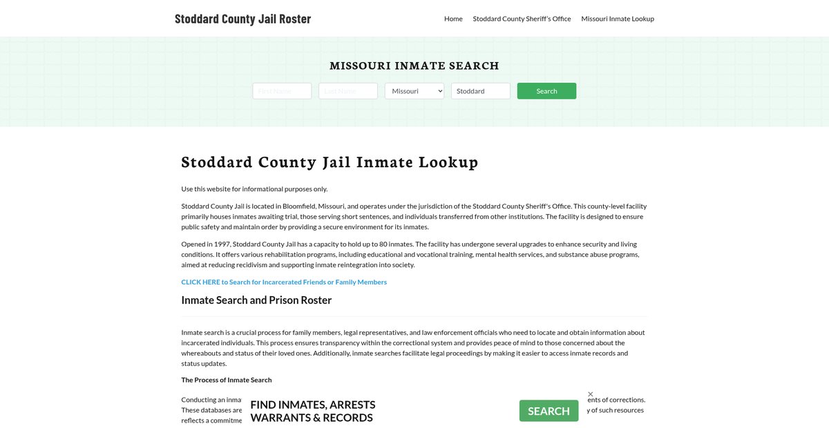 Preview of stoddardcountyjail.org