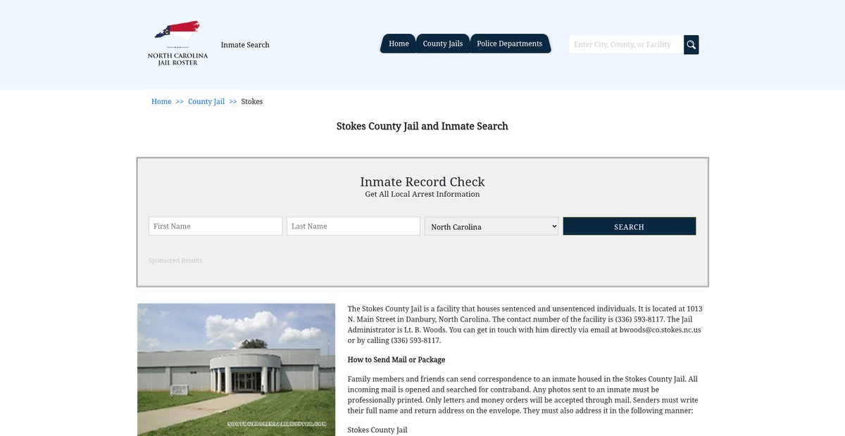 Preview of northcarolinajailroster.com
