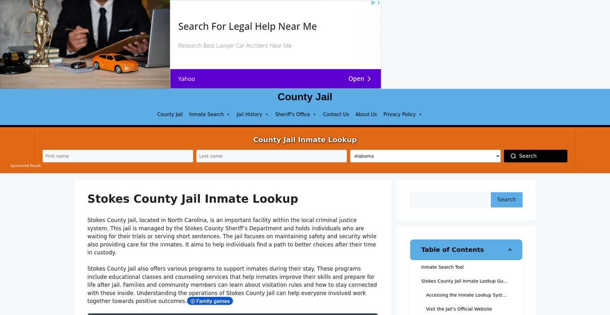Preview of stokes.countyjail.org