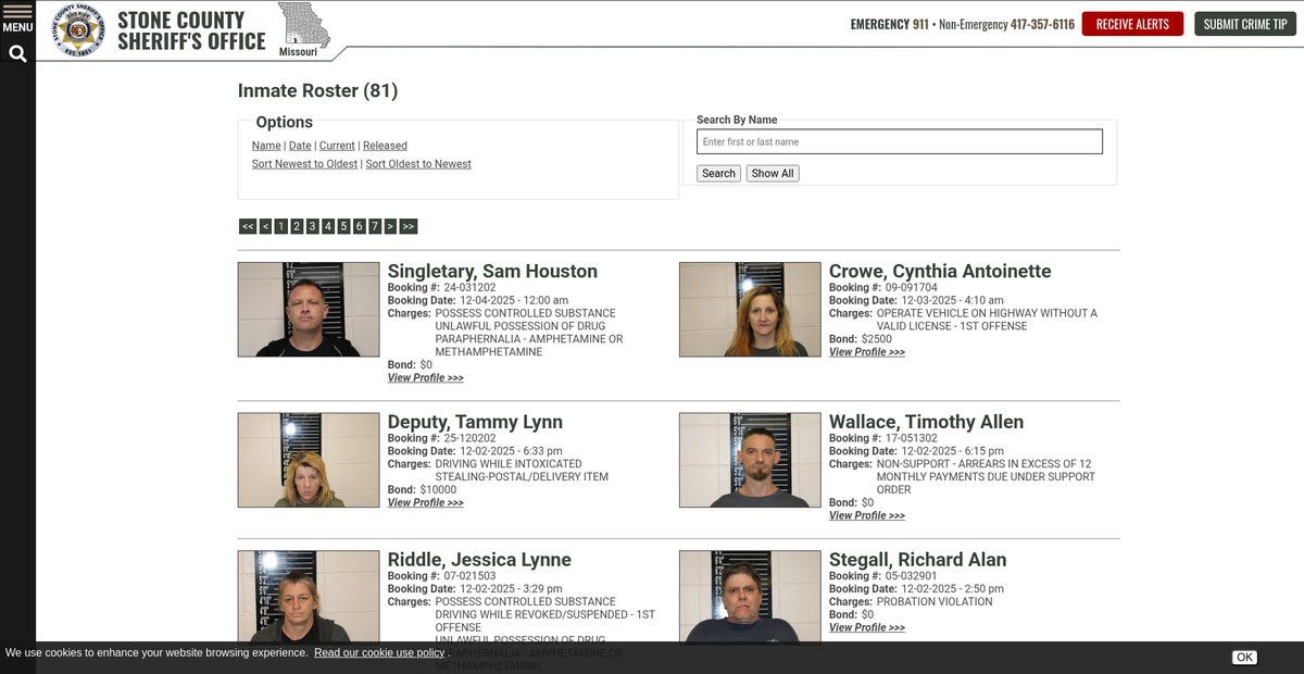 Preview of stonecountymosheriff.com