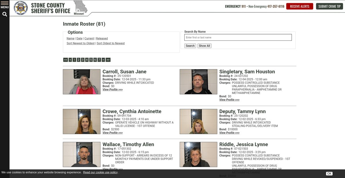 Preview of stonecountymosheriff.com