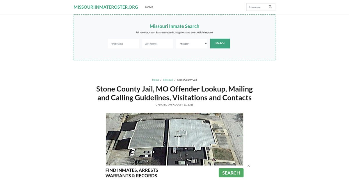 Preview of missouriinmateroster.org