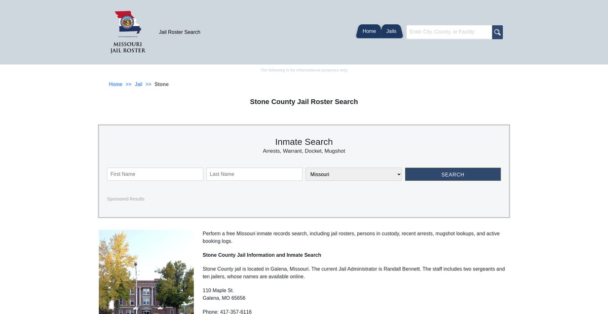 Preview of missourijailroster.com