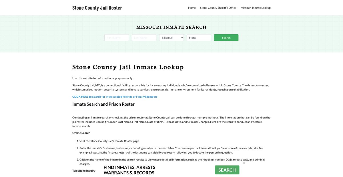 Preview of stonecountyjailmo.org