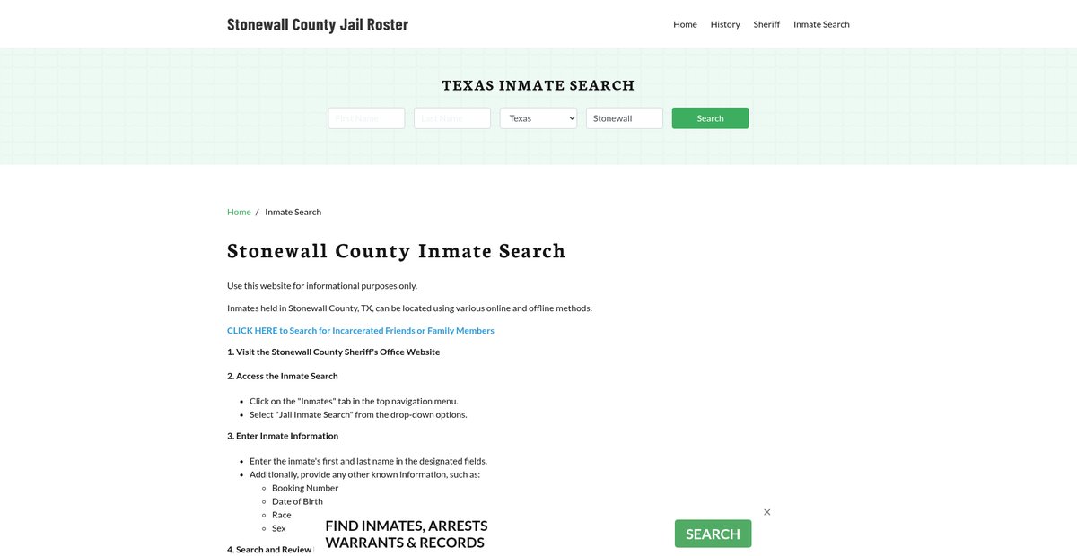 Preview of stonewallcountyjail.org