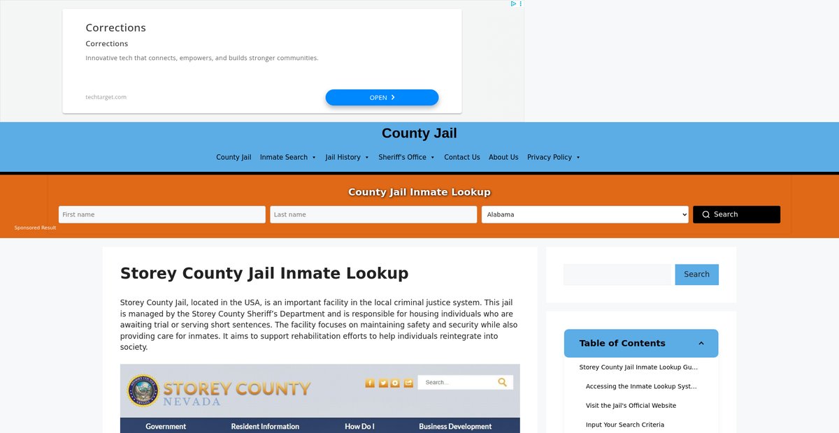 Preview of storey-county.countyjail.org