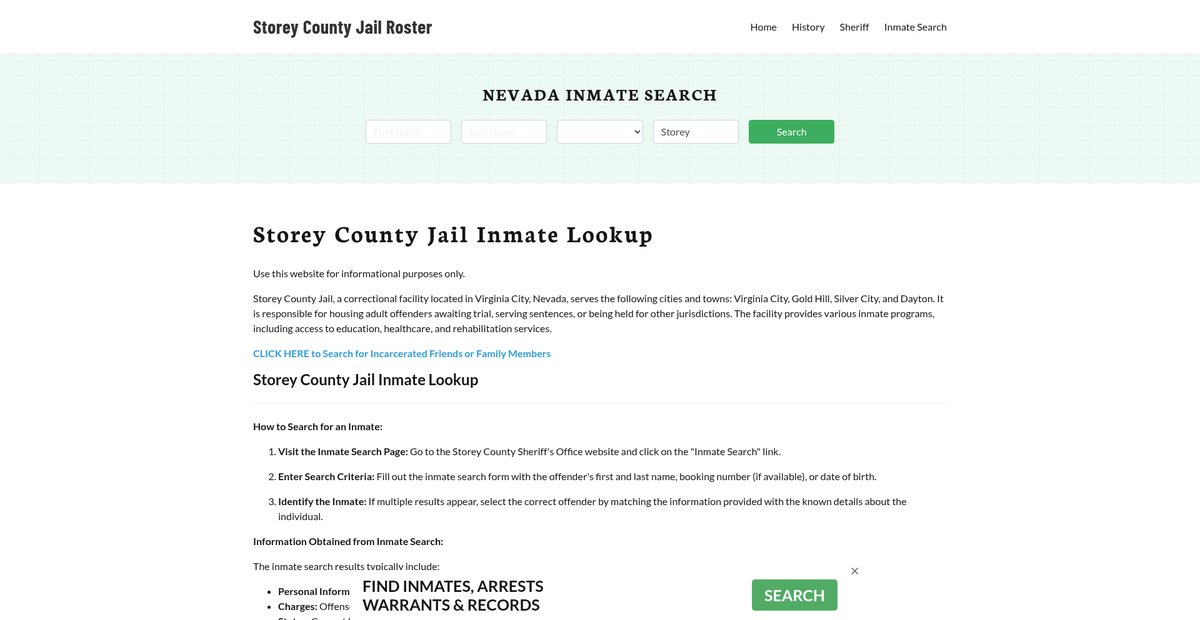Preview of storeycountyjail.org
