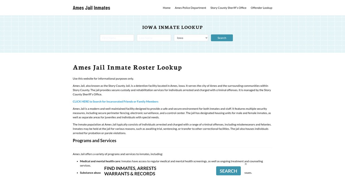 Preview of amesjail.org