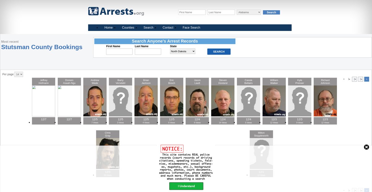 Preview of northdakota.arrests.org