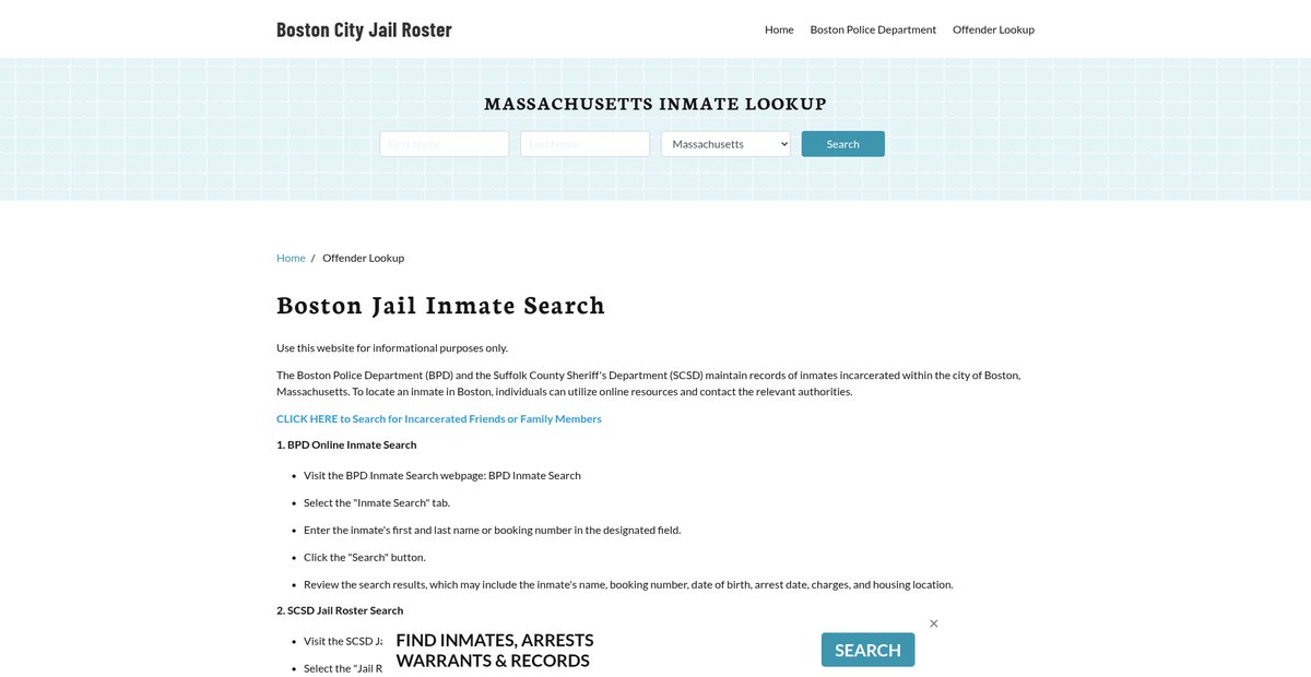 Preview of bostoncityjail.org