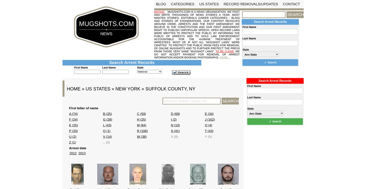 Preview of mugshots.com
