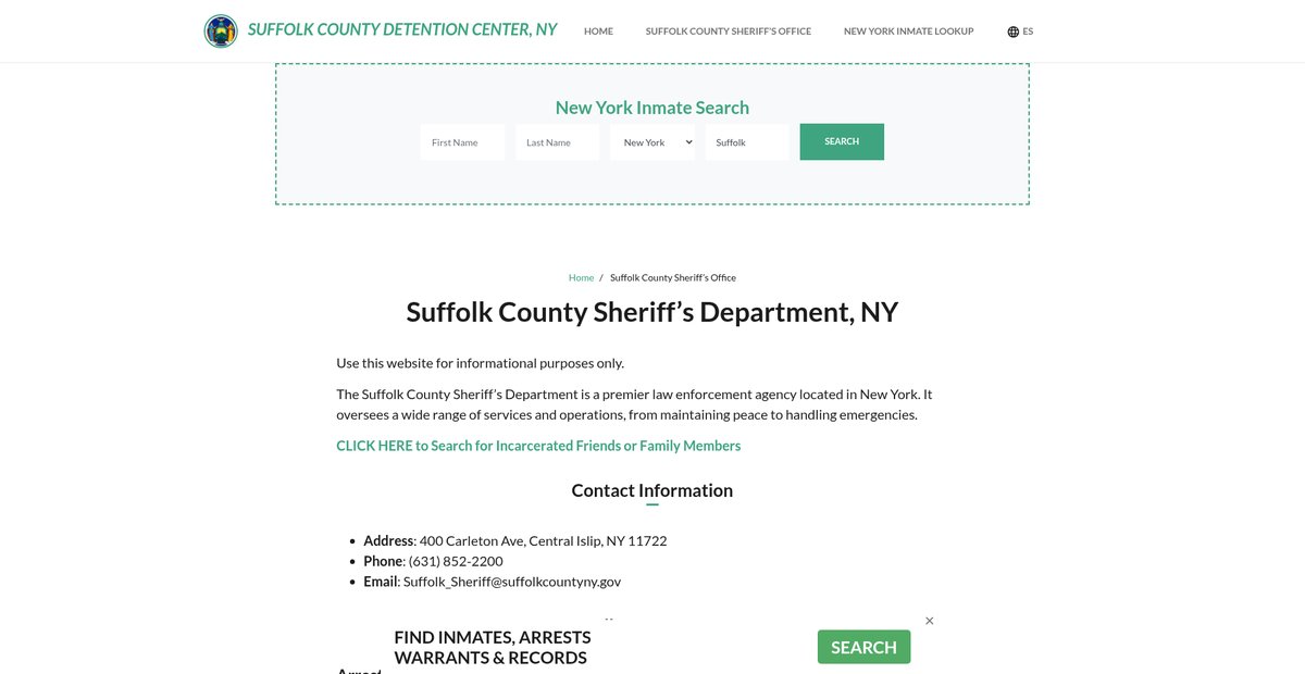 Preview of suffolkcountydetentionny.org