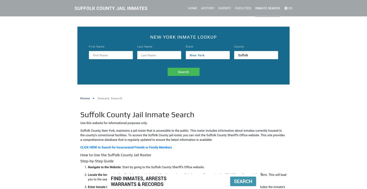 Preview of suffolkjailroster.org