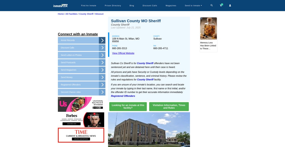 Preview of inmateaid.com