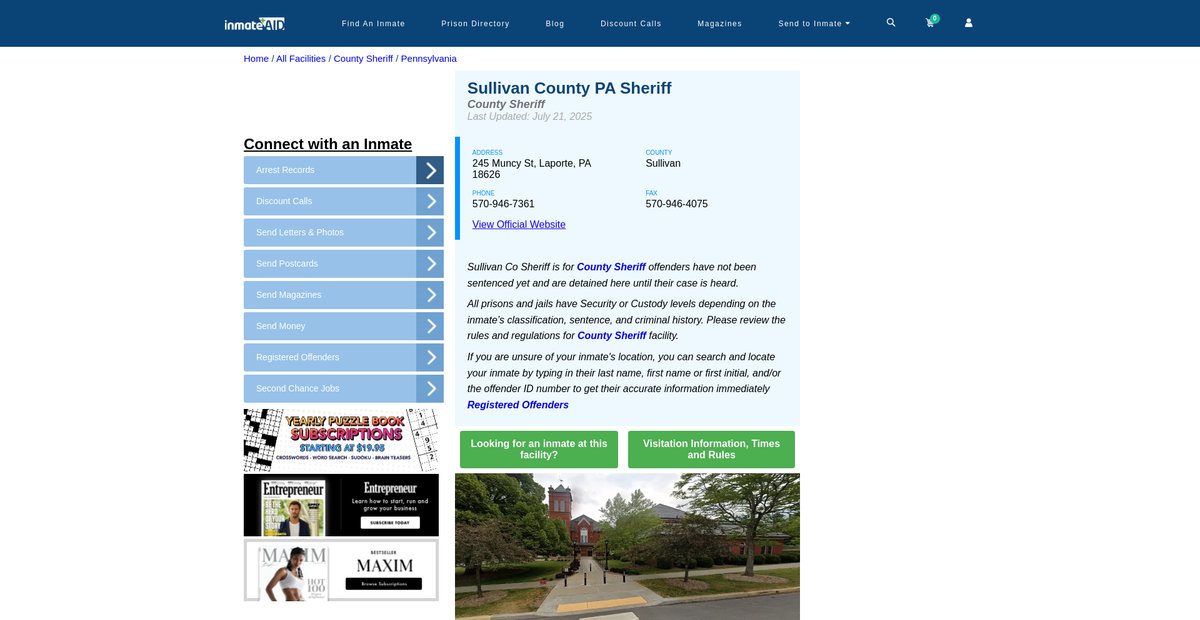 Preview of inmateaid.com