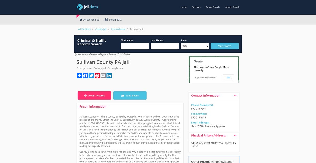 Preview of jaildata.com