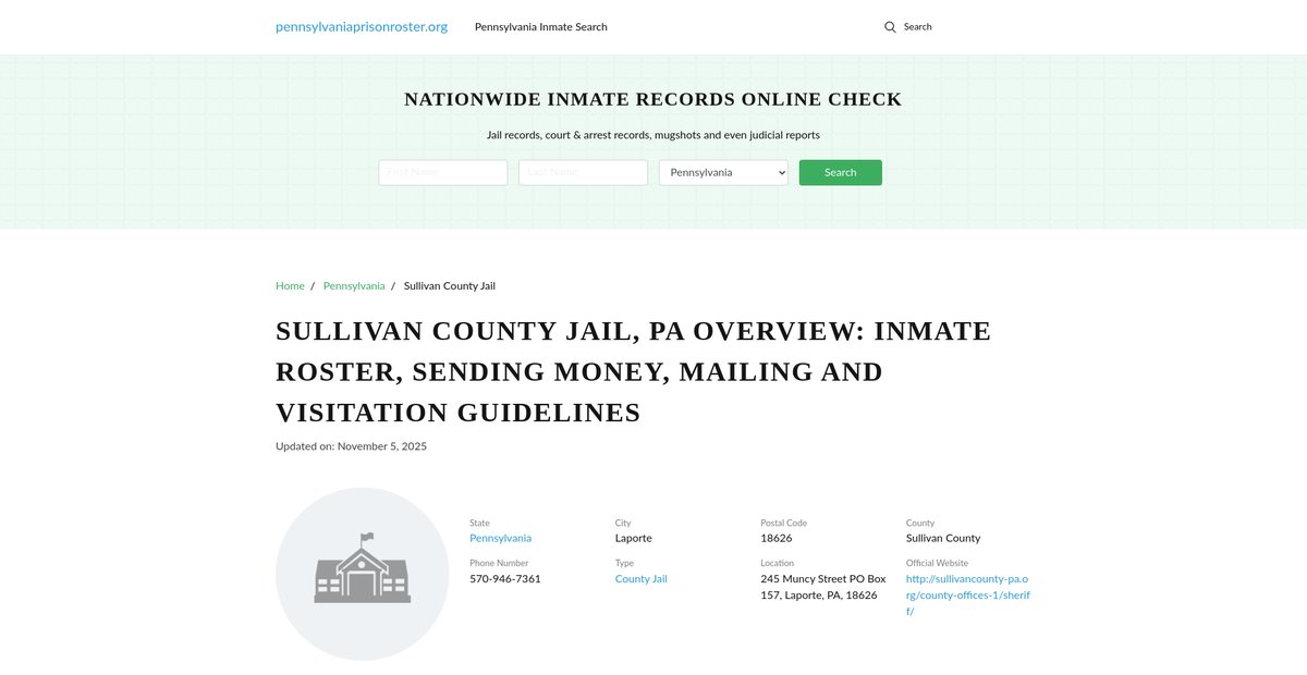 Preview of pennsylvaniaprisonroster.org