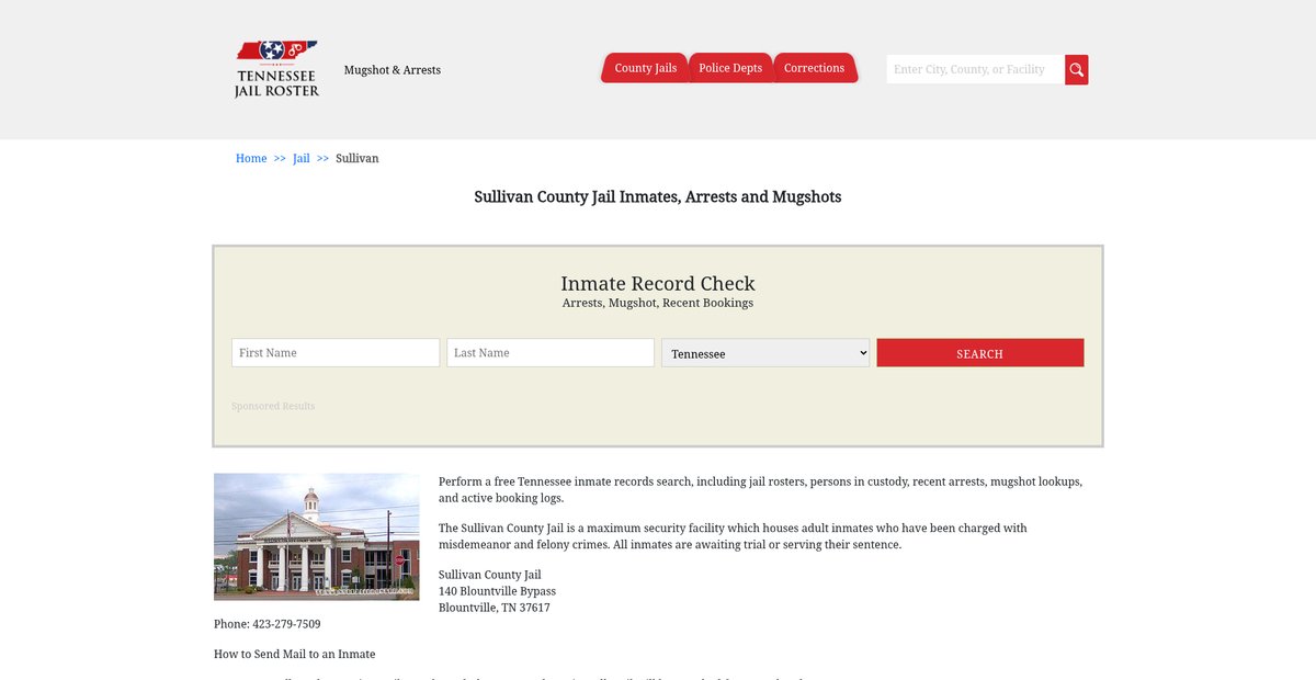 Preview of tennesseejailroster.com